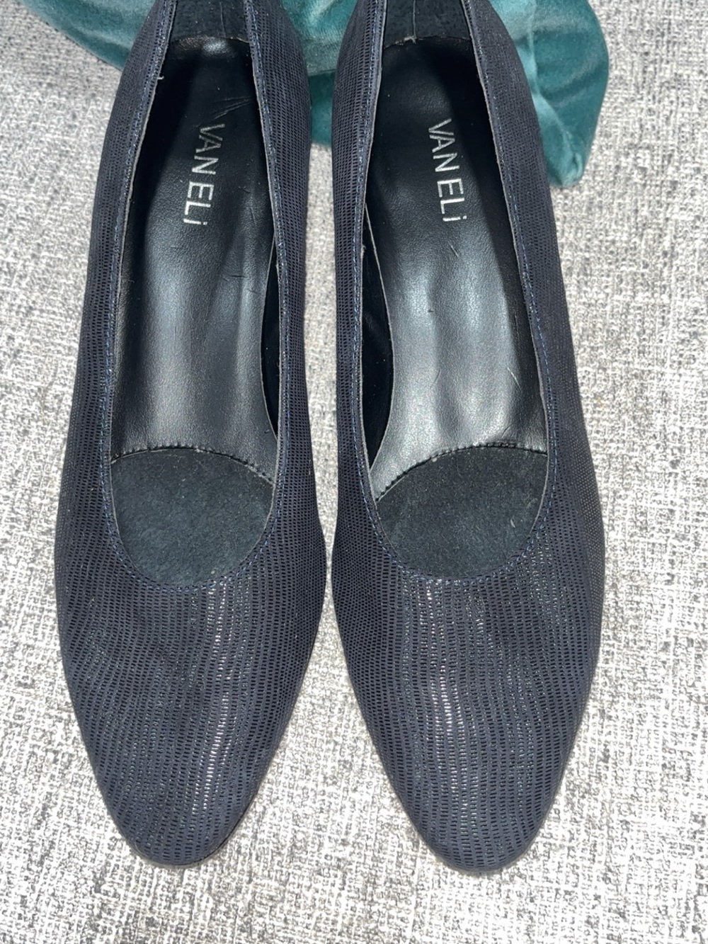 Vaneli Navy Pointed Toe Pumps